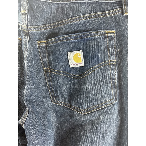 Carhartt Relaxed Straight Fit Work Denim Blue Jeans Pants Men Size 31x32 - Picture 6 of 8